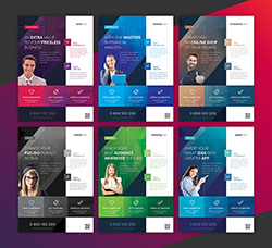 6个通用型商业传单/个人简历模板(6色/第6套)：Corporate Flyer 6 Multipurpose Business Templates Vol 6